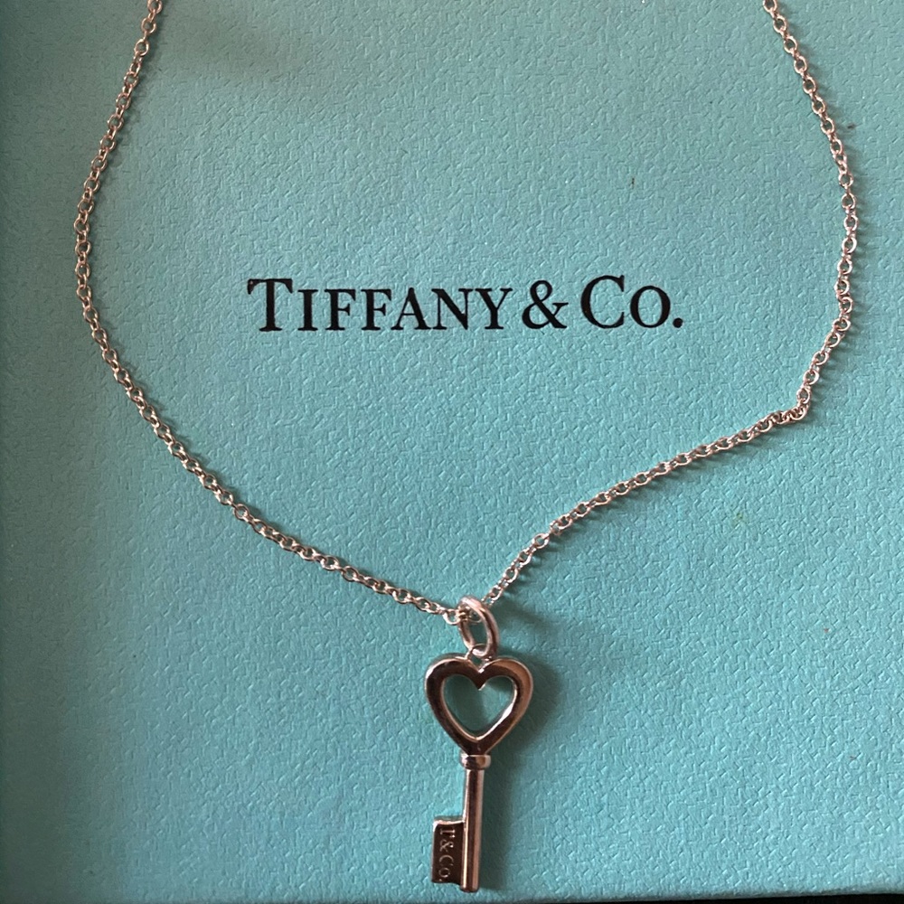 Tiffany & Co heart and key necklace